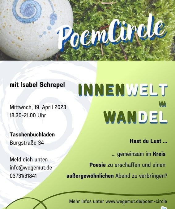 Poem Circle 19.4.23 in Freiberg, Flyer